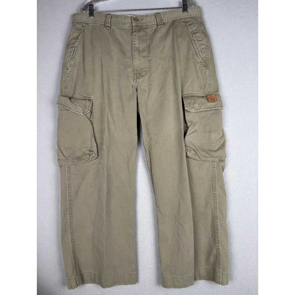 Polo Ralph Lauren Cargo Pants Mens 38x32 Beige Polo Jeans Co Relaxed Fit Canvas